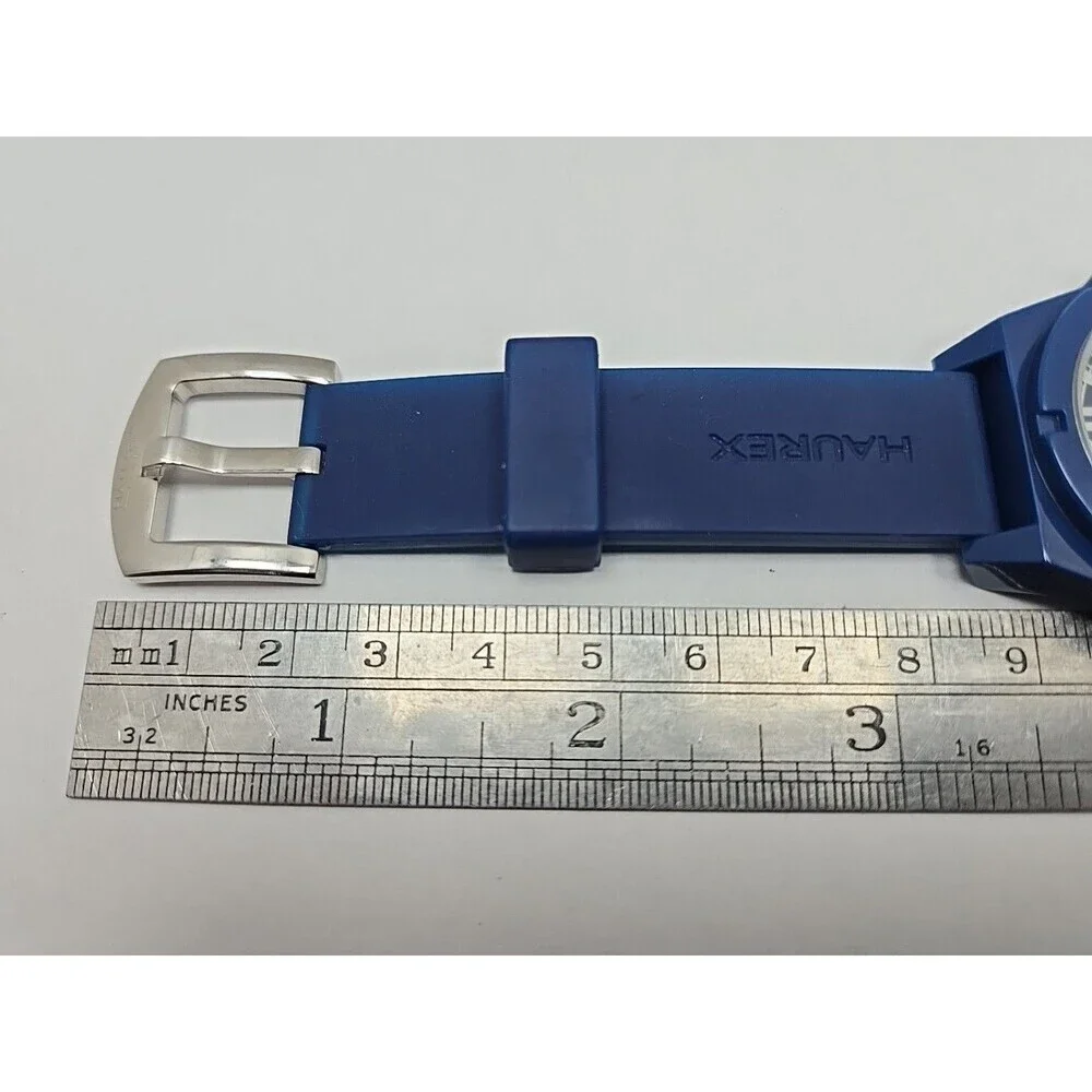 Haurex Italy Challenger Blue Plastceramic Watch Small Seconds Quartz New Battery